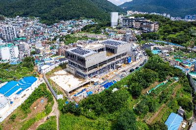 서구도서관 건립사업 공사지 항공 전경