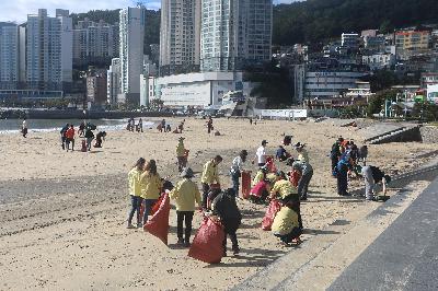 송도해수욕장 태풍 피해복구지원